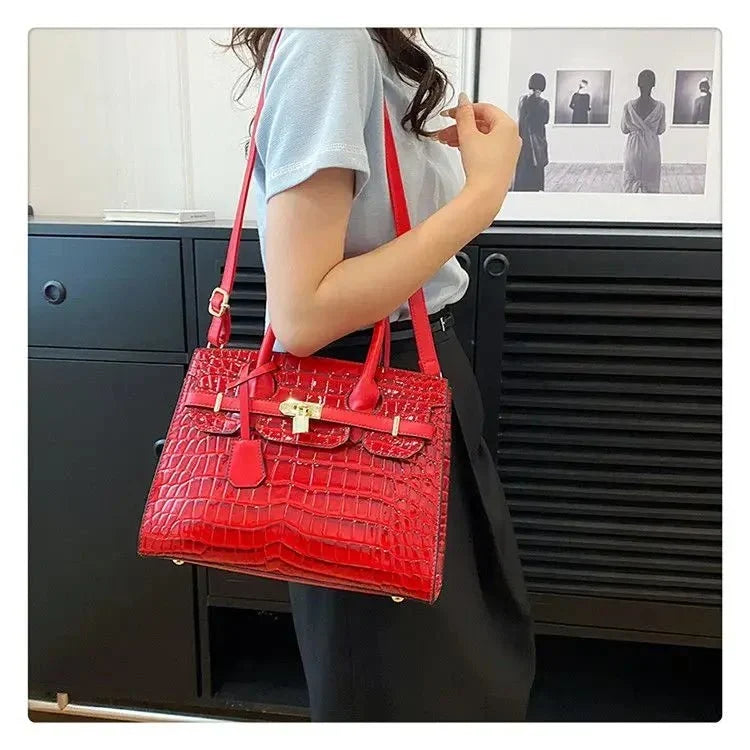 Bolso de Mujer en Piel Sintética Textura Croco Modelo Blinkin