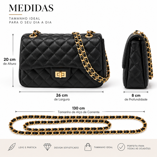 Corrente transversal para bolsa dourada