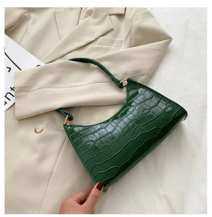 Bolso de Hombro para Mujer con Textura de Cocodrilo Modelo Rouge