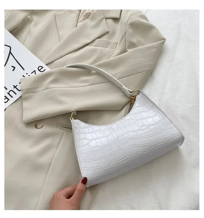 Bolso de Hombro para Mujer con Textura de Cocodrilo Modelo Rouge