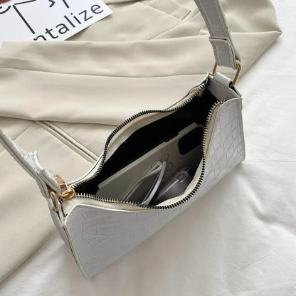 Bolso de Hombro para Mujer con Textura de Cocodrilo Modelo Rouge