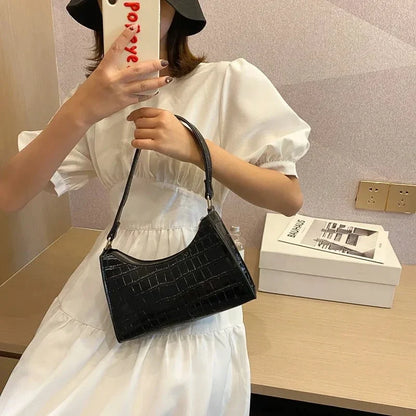 Bolso de Hombro para Mujer con Textura de Cocodrilo Modelo Rouge