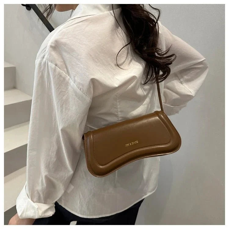 Bolso de Hombro Minimalista para Mujer con Asa de Nudos Modelo Élégance Noire