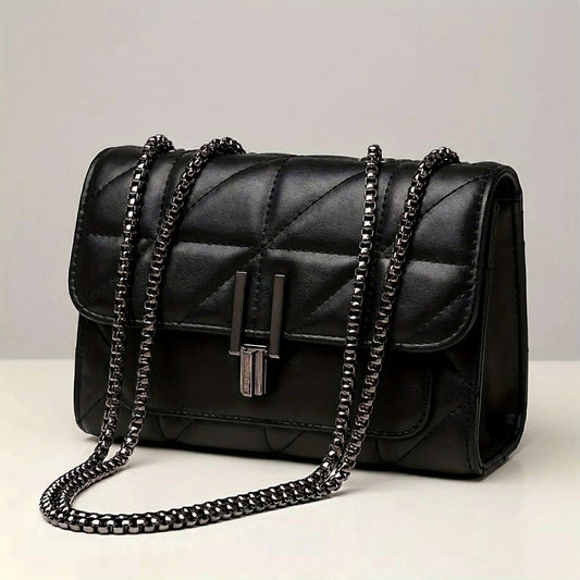 Bolso Bandolera de Mujer Acolchado en Piel sintética con Cadena Modelo Emilly